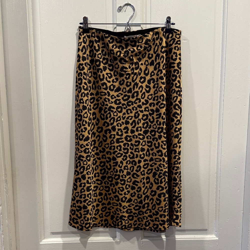 Leopard Print A-Line Skirt